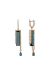 Gold earrings G-575-01-Kv21-E