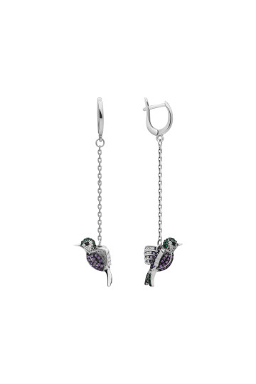 Silver earrings S-581-013150-E