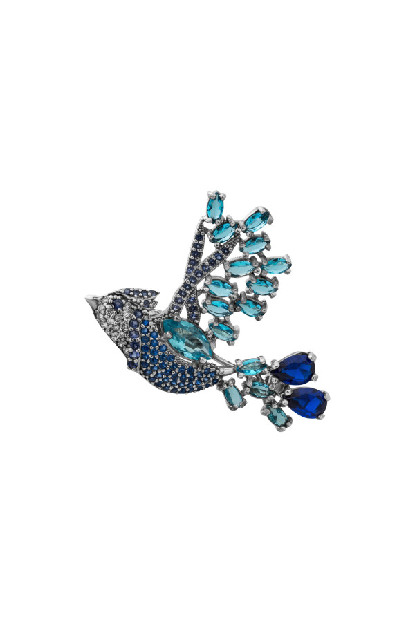 Серебряная брошь S-460-012125-Br