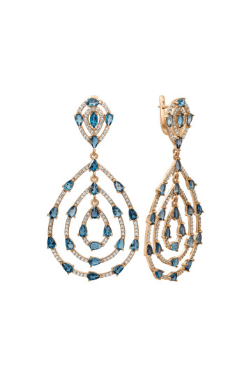 Gold earrings G-539-01-Tp26-E