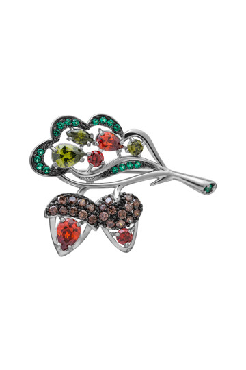 Серебряная брошь S-512-313341-Br