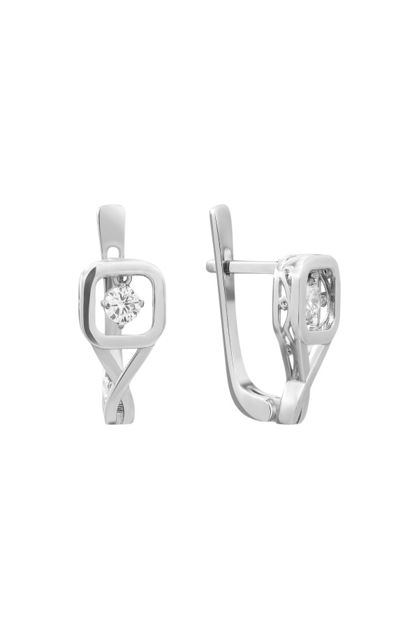 Silver earrings S-614-01-E