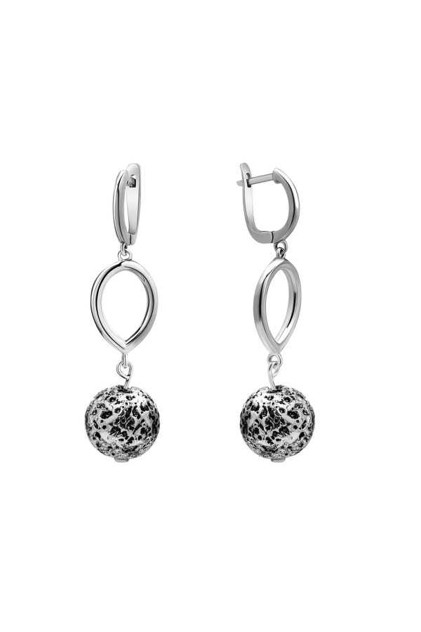 Silver earrings S-323-70-E