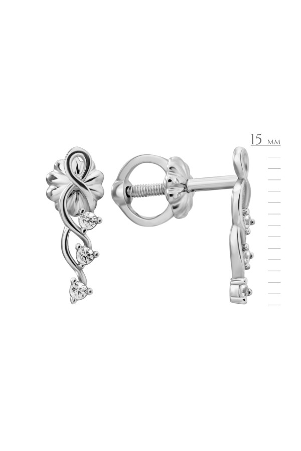 Silver earrings S-708-01-E