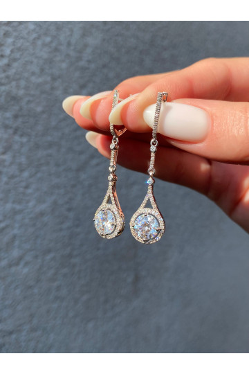 Gold earrings G-955-D01-Ms01-E