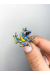 Серебряная брошь S-414-Em182563-Br