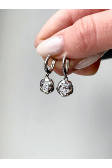 Silver earrings S-579-01-E