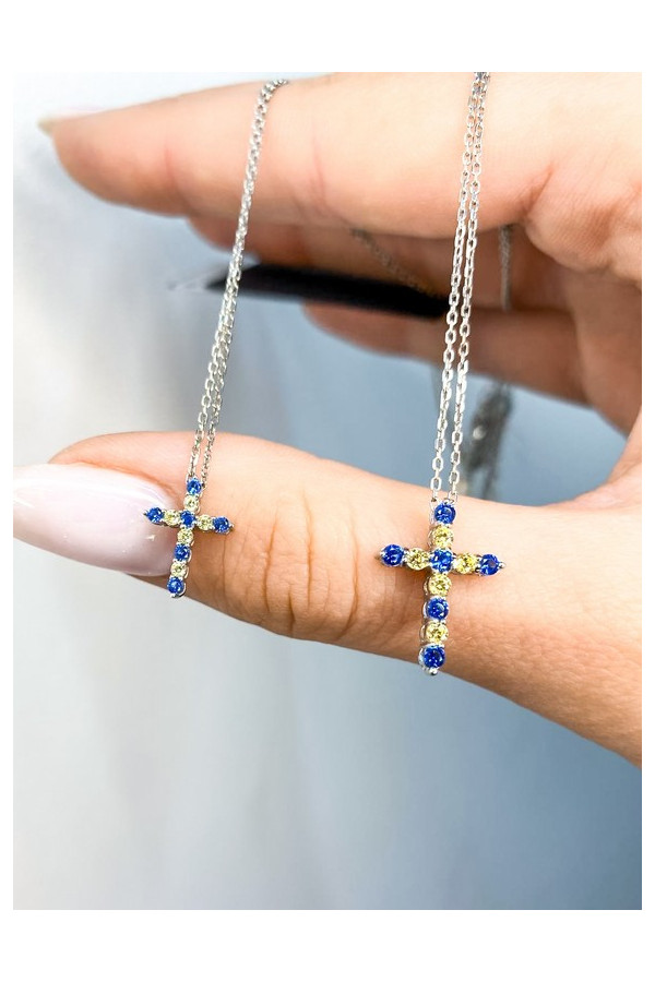 Серебрянное колье S-908-2563-N
