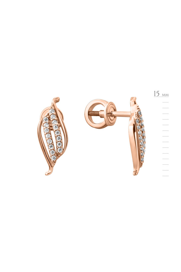 Gold earrings G-706-01-E