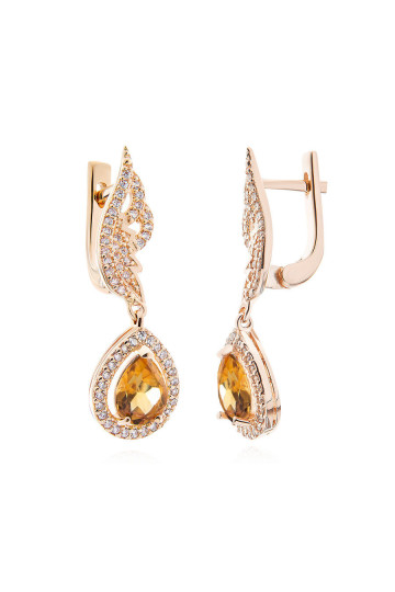 Gold earrings G-042-0163-E