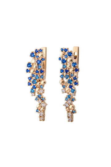 Gold earrings G-256-012125-E