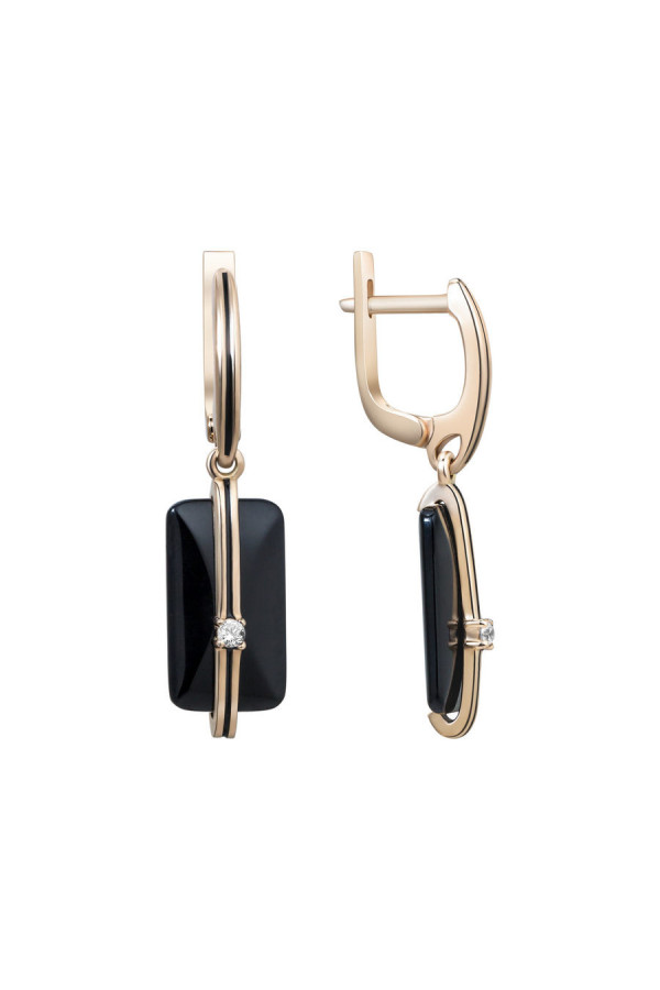 Gold earrings G-507-01-On18-E
