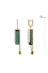 Gold earrings G-575-01-Kv31-E