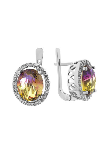 Pendientes de plata S-013N-0124-E