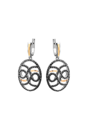 Silver earrings S-015_1-18-E