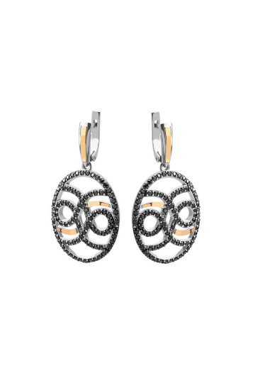 Silver earrings S-015_1-18-E