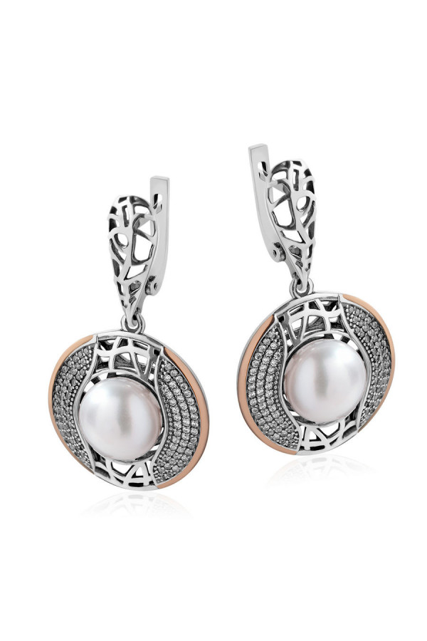 Silver earrings S-018_1-01-E