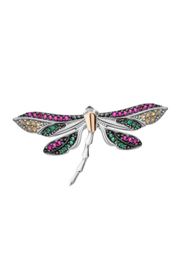 Silver brooch S-048_1-314563-Br