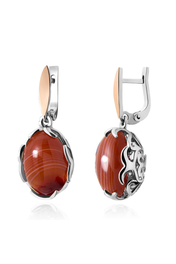 Silver earrings S-050_1-64-E