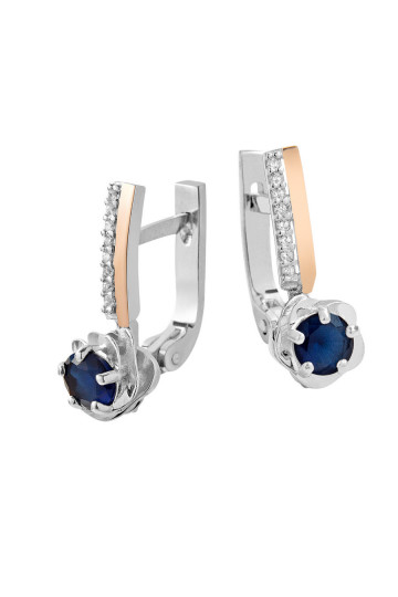 Silver earrings S-053_1-0120-E
