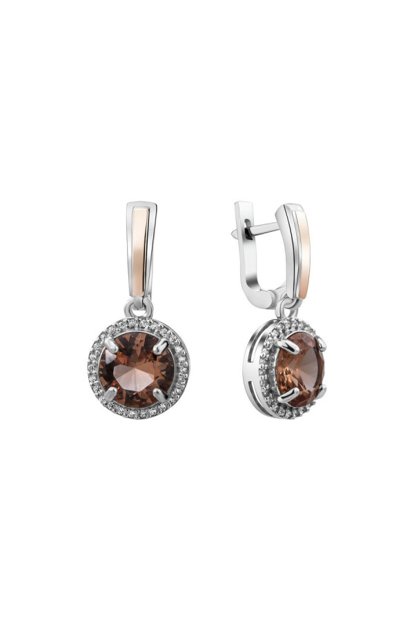 Silver earrings S-063_1-0154-E