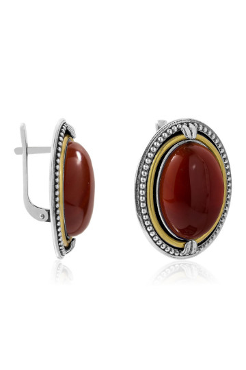Silver earrings S-120_5-64-E