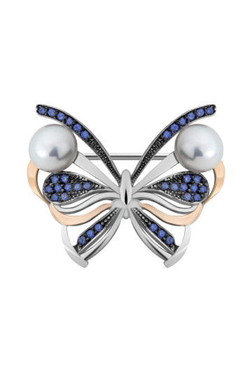 Silver brooch S-135_1-0122-Br