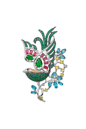 Silver brooch S-171_1-253145-Br