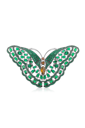 Серебряная брошь S-183-3160-Br