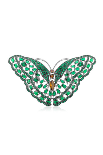 Серебряная брошь S-183-3160-Br