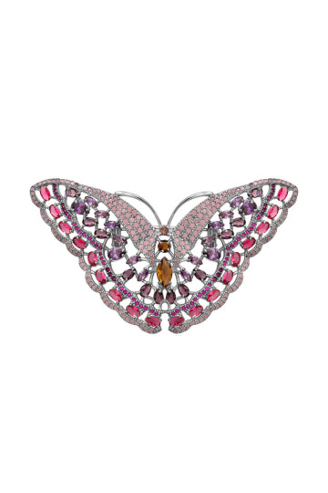 Серебряная брошь S-183-455060-Br