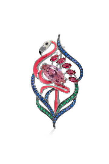 Срібна брошка S-192-213145-Br