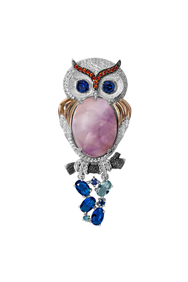 Silver brooch S-208_5-0121-Kv45-Br