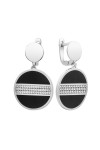 Silver earrings S-333-01-Em18-E