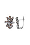 Silver earrings S-358-St54-E