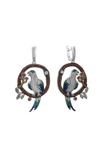 Silver earrings S-385-100-E
