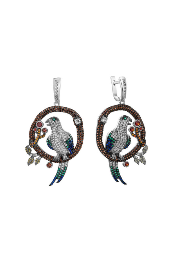 Silver earrings S-385-100-E
