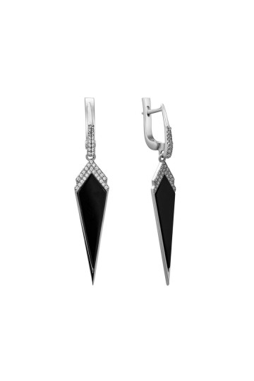 Silver earrings S-388-01-On18-E
