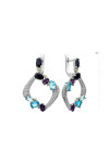 Silver earrings S-391-Sp21Tp25Am50-E