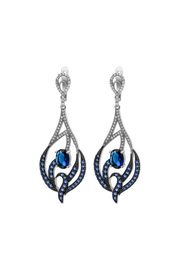 Серебряные серьги S-392-0121-E