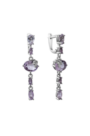 Silver earrings S-435-01-Am50-E