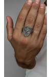 Silver ring with the image of the Archangel Michael