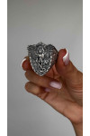 Silver ring with the image of the Archangel Michael