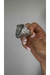Silver ring with the image of the Archangel Michael