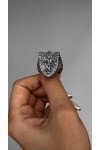 Silver ring with the image of the Archangel Michael