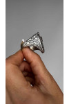 Silver ring with the image of the Archangel Michael