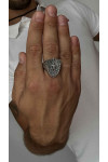 Silver ring with the image of the Archangel Michael