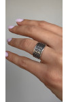 Silver ring for men "UKRAINE ABOVE ALL"