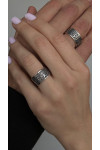 Silver ring for men "UKRAINE ABOVE ALL"