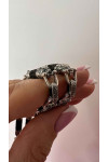 Silver chain decorated with "Wolf's head"